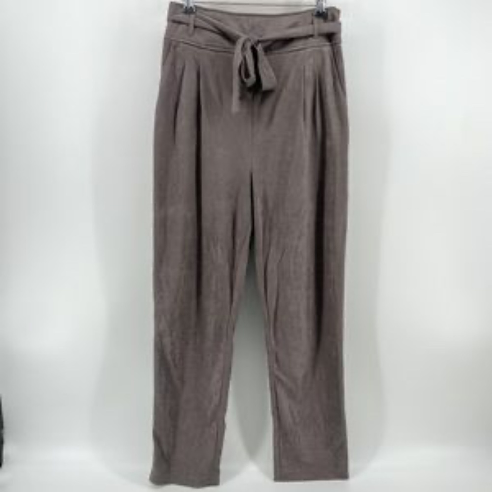 NWOT Abbelline Suede Gray Tie Up Pants